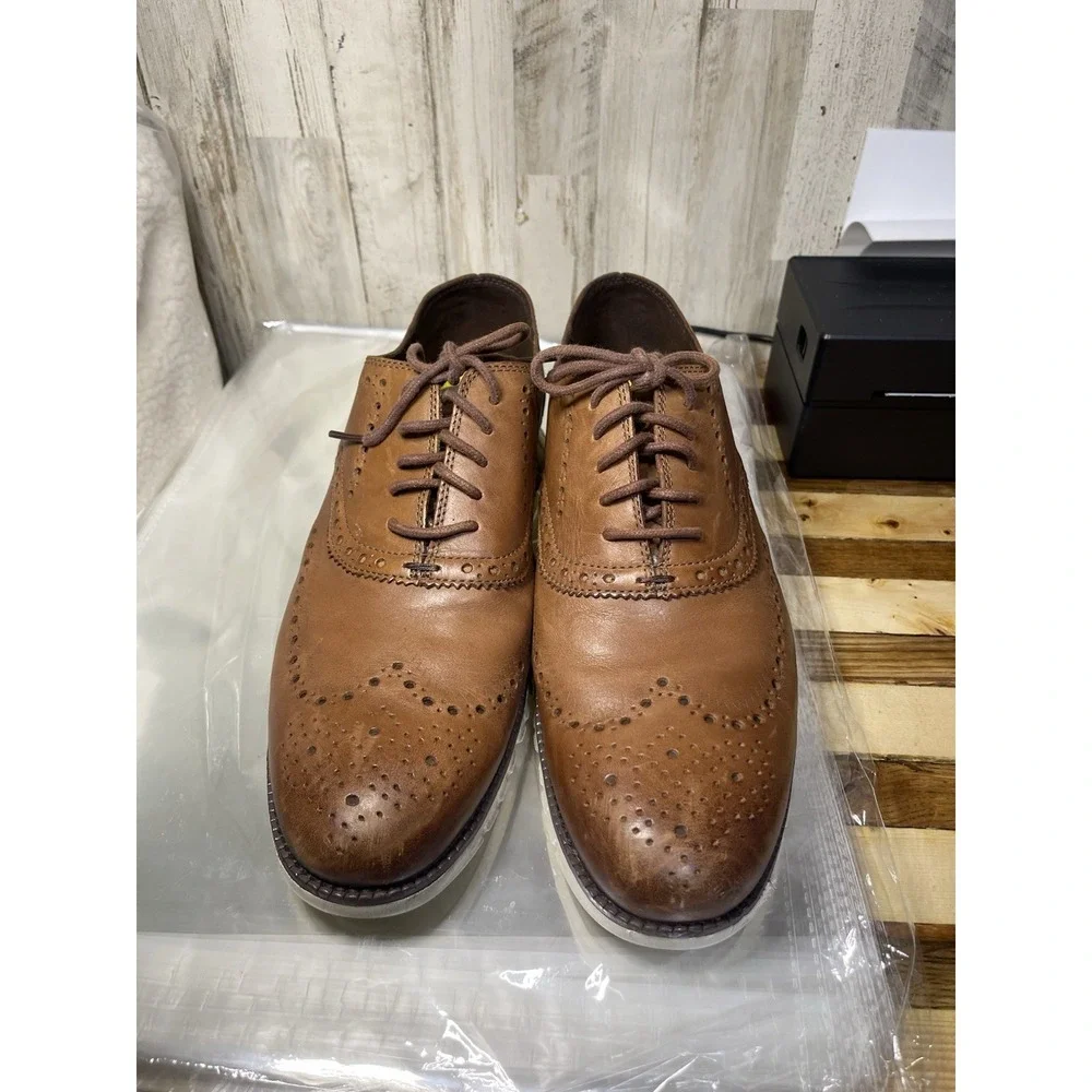 Cole Haan Zerogrand Men's Wingtip Oxford Brown Leather Shoes  11 M  Rubber Sole